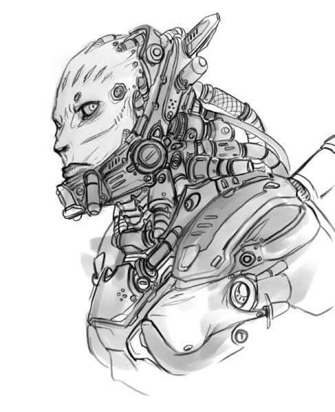 Киборг эскиз
