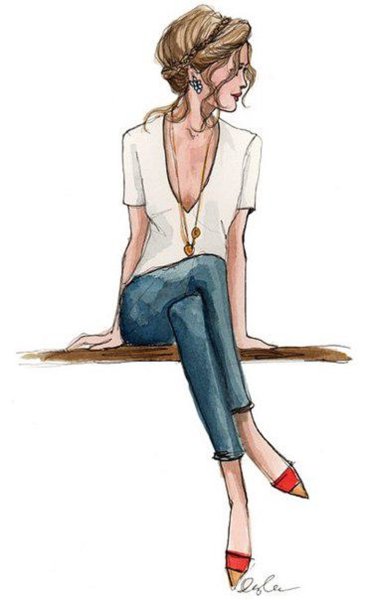 Модные иллюстрации девушек
