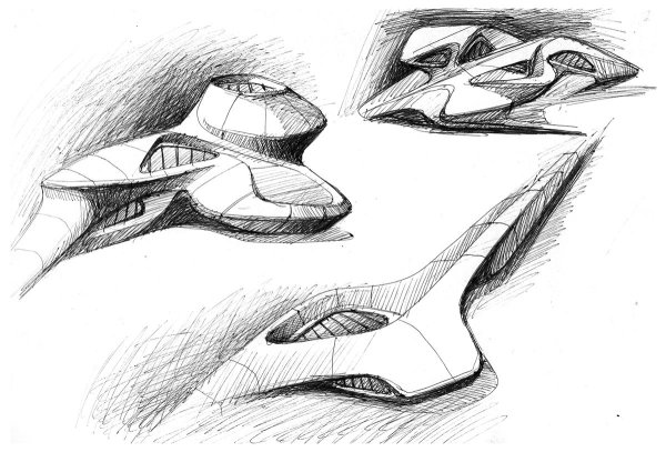 Заха Хадид архитектура Наброски