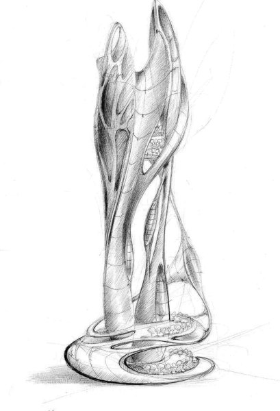 Заха Хадид архитектура Наброски