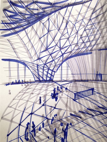 Заха Хадид архитектура Наброски