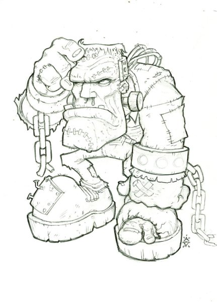 Франкенштейн маска на Хэллоуин