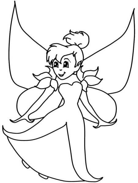 Фея раскраска простая