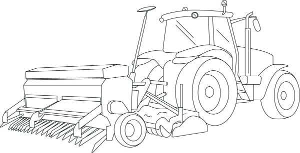 Раскраска комбайн Енисей