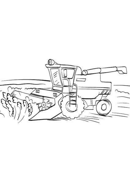 Раскраска комбайн Дон 1500