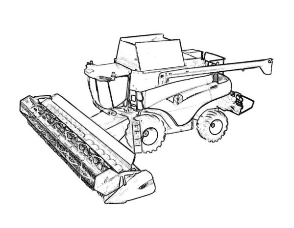 Комбайн Джон Дир раскраска