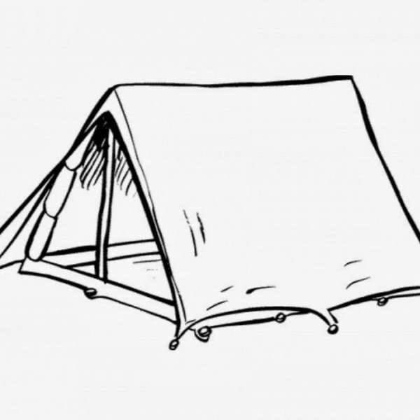 Палатка схематично