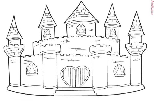 Раскраска замок принцессы