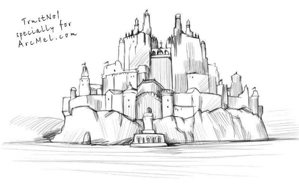 Иллюстрация к пьесе Мусоргского старый замок