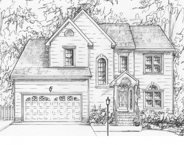 Дом карандашом