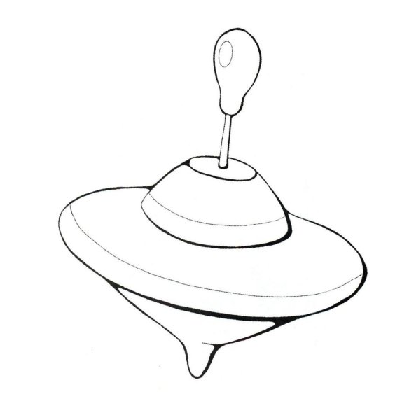 Юла раскраска для детей