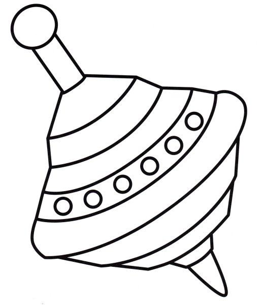 Юла раскраска для детей