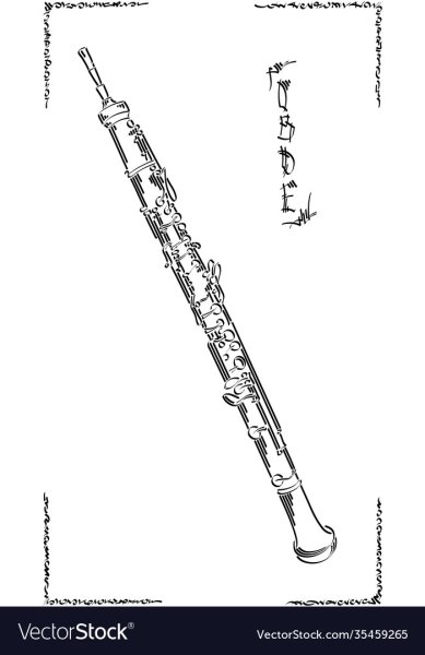 Кларнет раскраска для детей