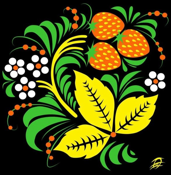 Хохломская роспись узоры для начинающих