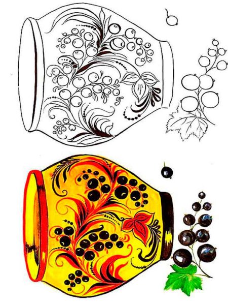 Хохломская роспись легкие