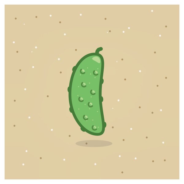 Нарисовать огурец