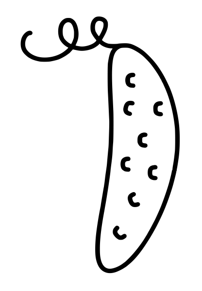 Огурец раскраска для детей