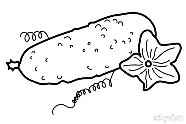 Огурец раскраска для детей