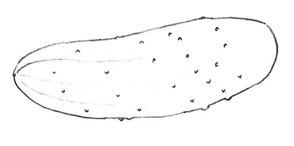 Огурец раскраска для детей