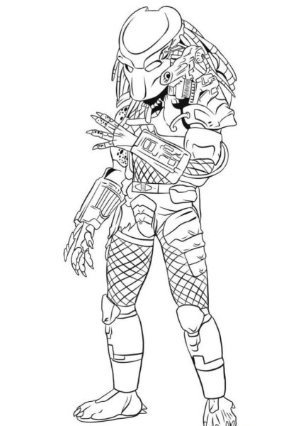 Раскраска мортал комбат чужой