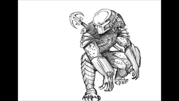 Хищник рисунок карандашом для срисовки