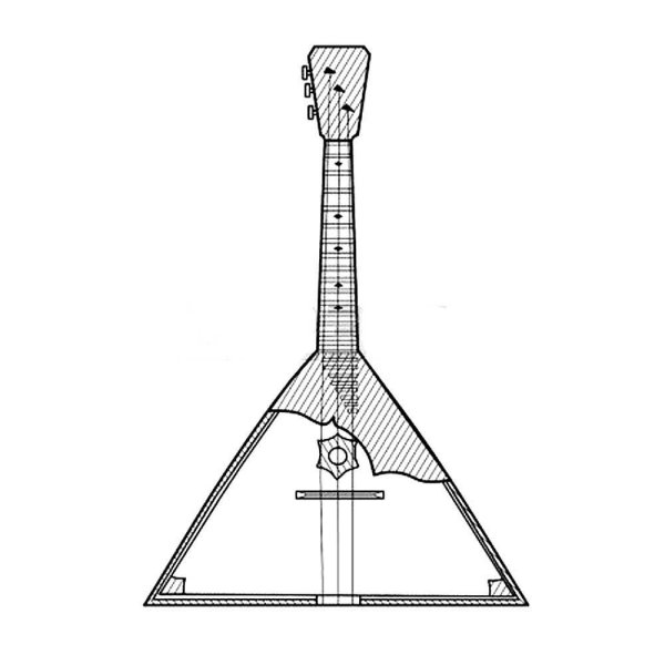 Раскраска балалайка музыкальный инструмент