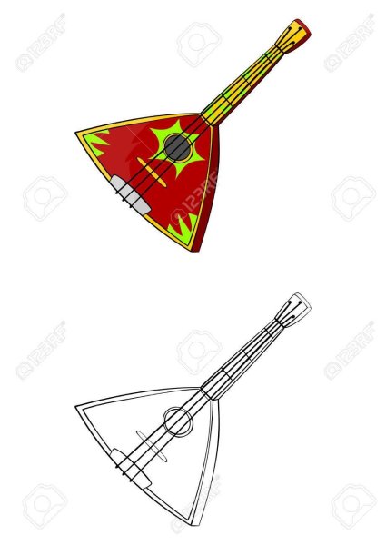 Балалайка раскраска