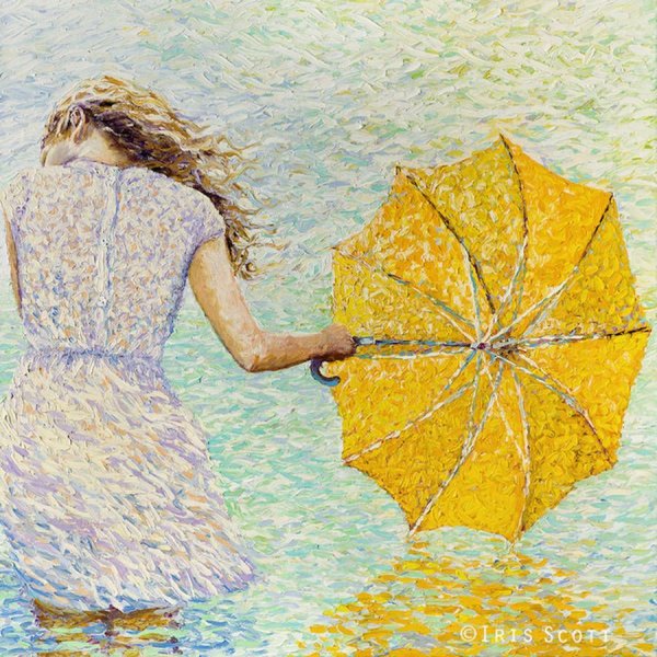 Пейзаж гуашью