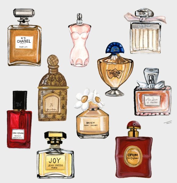 Скетч флакон духов