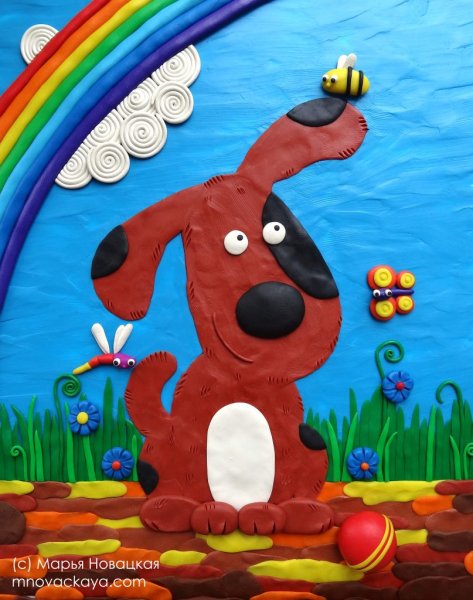 Радуга пластилинография для детей