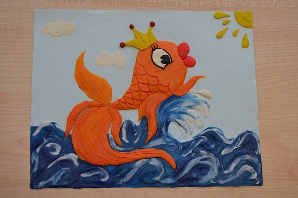 Морской конек пластилинография