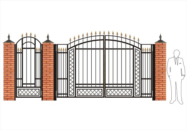 Кованые ворота v-168 (1 кв.м.)