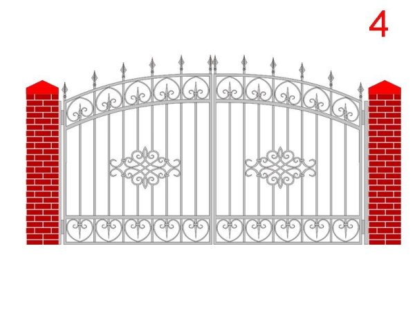 Рисунки кованных ворот
