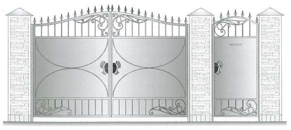 Кованые ворота v-164 (1 кв.м.)