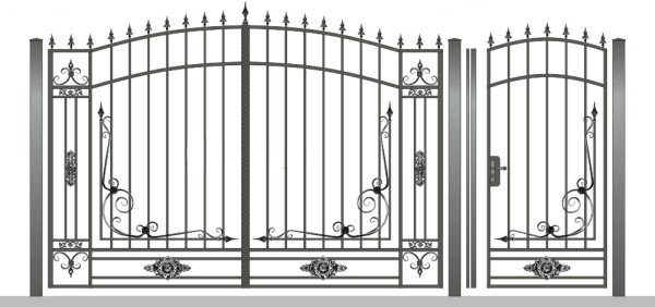 Кованые ворота v-100 (1 кв.м.)