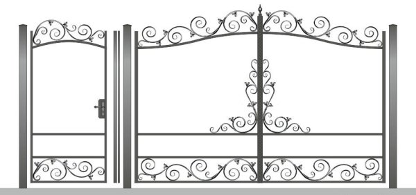 Ворота Валенсия 17 Юг ковка