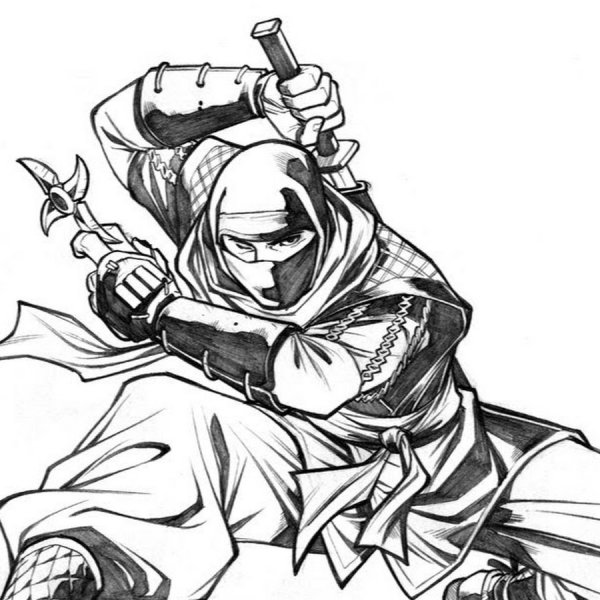 Самурай набросок