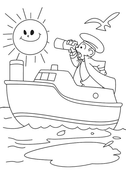 Раскраска моряк