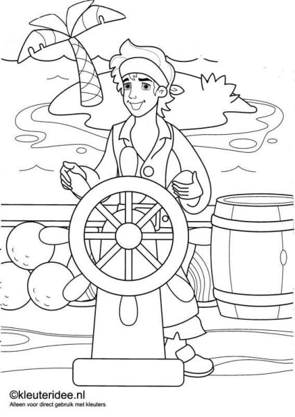 Раскраска моряк