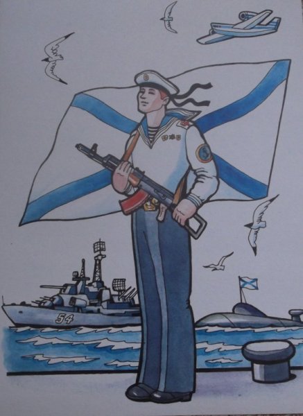 Моряк раскраска для детей