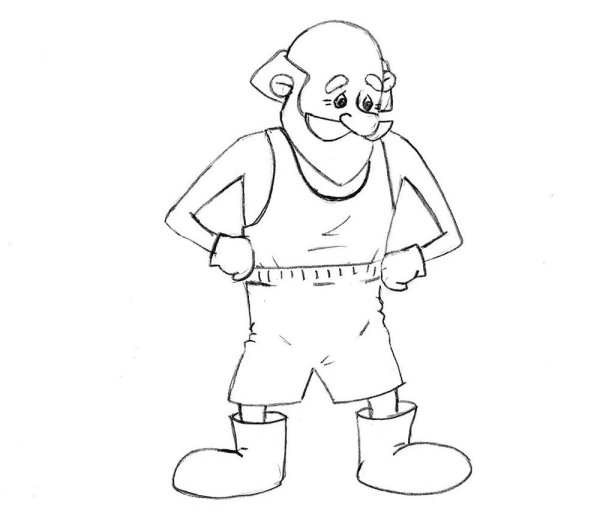 Дед рисунок карандашом