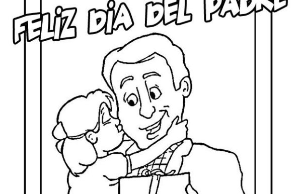 Открытка для папы раскраска