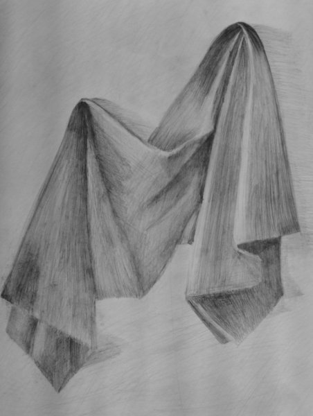 Драпировка карандашом