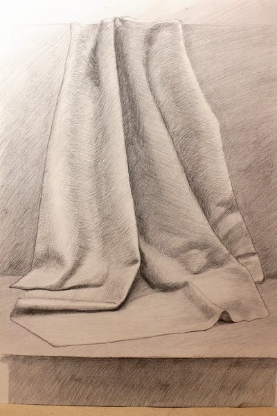 Драпировка карандашом