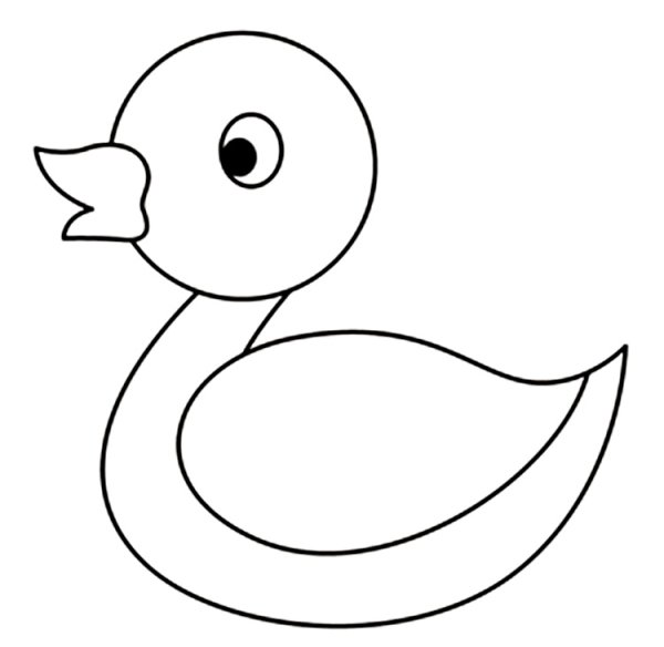 Уточка для срисовки
