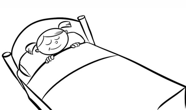 Спит раскраска