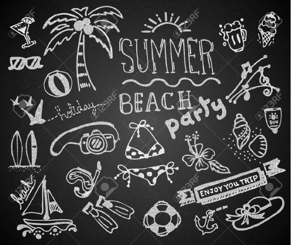 Легкие рисунки мелом