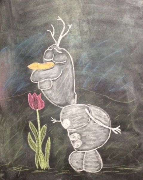 Рисунки мелом