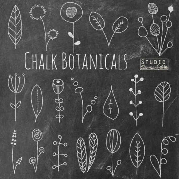 Рисунки мелом на доске