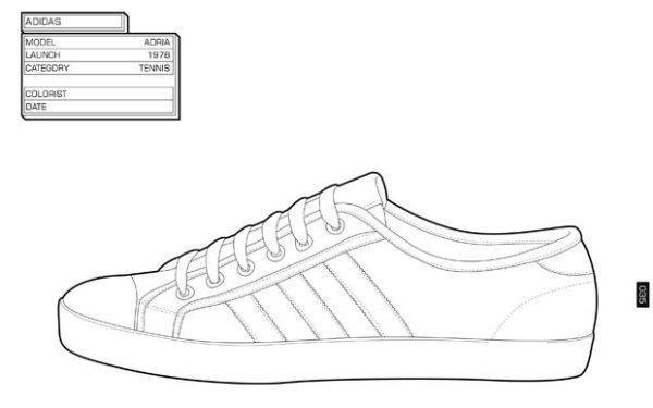 Рисунок кроссовка сбоку